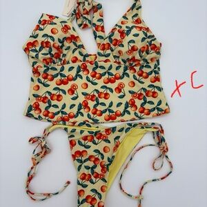 Vibrant Cherry Kids Bikini Set